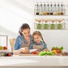 AURIKAR Spice Rack, 4-Pack Seasoning Organizer Wall Mounted for Kitchen