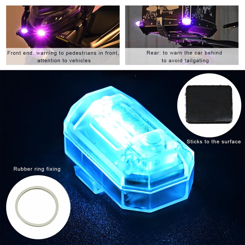 KVAEY 2PCS Wireless LED Strobe Lights with Remote Control, 8