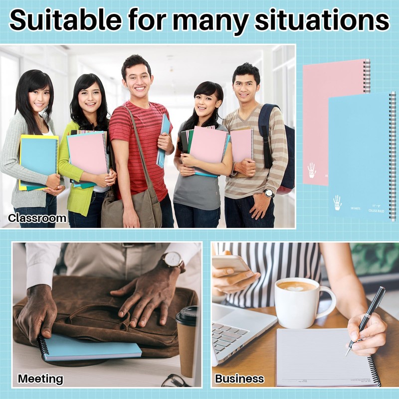 Jutom 2 Pads Jumbo Left Handed Notebook 11" x 8.5"