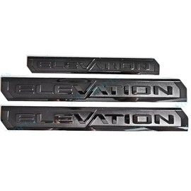 3Pcs Elevation Emblem Door Rear Badges Nameplate Sticker Replacement for 2023-2024 Canyon (Gloss Black)