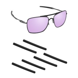 Handwith 3 Pairs Soft Silicone Sunglass Ear Socks for Oakley Deviation OO4061, Anti-Slip Comfort Fit Glasses Arm Grips Spare Parts Replacement Kit Black