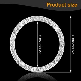 WeddHuis 3 Pcs Start Stop Button Decorative Blue Pink Rhinestone Car Ring Glitter Sticker Crystal Keychain Accessories for Car Motorcycle Car Accessories Women Decorations