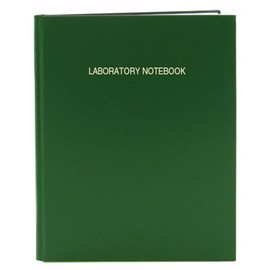 BookFactory Green A4 Lab Notebook - 96 Pages (5mm Ruled Format) A4-8.27 x 11.69 (21 cm x 29.7cm) Green Cover Section Sewn Hardbound Laboratory Notebook (LIRPE-096-4LR-A-LGT1)