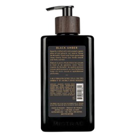 Mistral Black Amber Liquid Hand Soap for Men | Luxury Moisturizing Handsoap with Organic Olive Oil, Glycerin and Coconut Oil | Rich Lather | Paraben-Free | Made in France – 16.9 Fl Oz