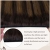 LaaVoo Weft Hair Extensions Human Hair Brown Ombre Sew in