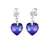 Elli Women's Earrings Heart Star Astro with Crystals, Facet cut,