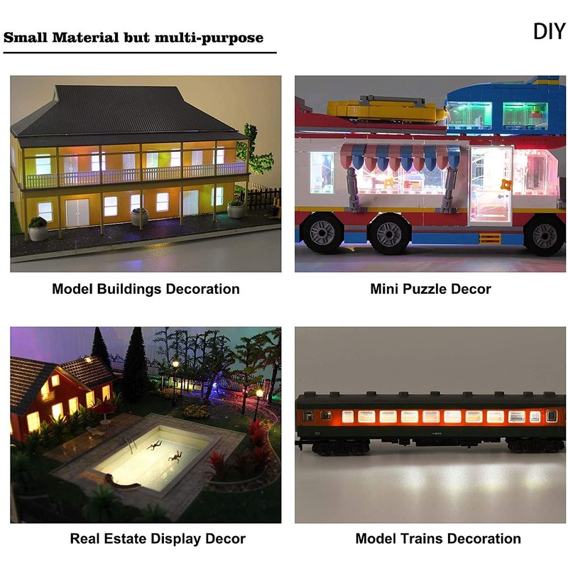 HUAZIZ 10 pieces 9-LED house lighting, 15 cm, warm white