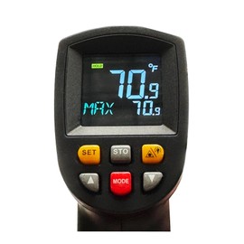Sper Scientific 800131 Infrared Non-Contact High Temp Thermometer 12:1/1742°F with Color LCD and Laser Sight – Industrial Temperature Gun for HVAC, Automotive, Electrical, Cooking & More