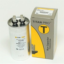 Replacement for fits TitanPro TRCF40 HVAC Round Motor Run Capacitor 40 MFD/UF 440/370 Volts