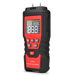 AUTENS Wood Moisture Meter Digital Wood Humidity Tester Hygrometer Timber Damp Detector with Pin-Type, Backlit LCD Display, Portable Bag for Detecting Water Leaks and Moisture in Wood Ceilings Walls