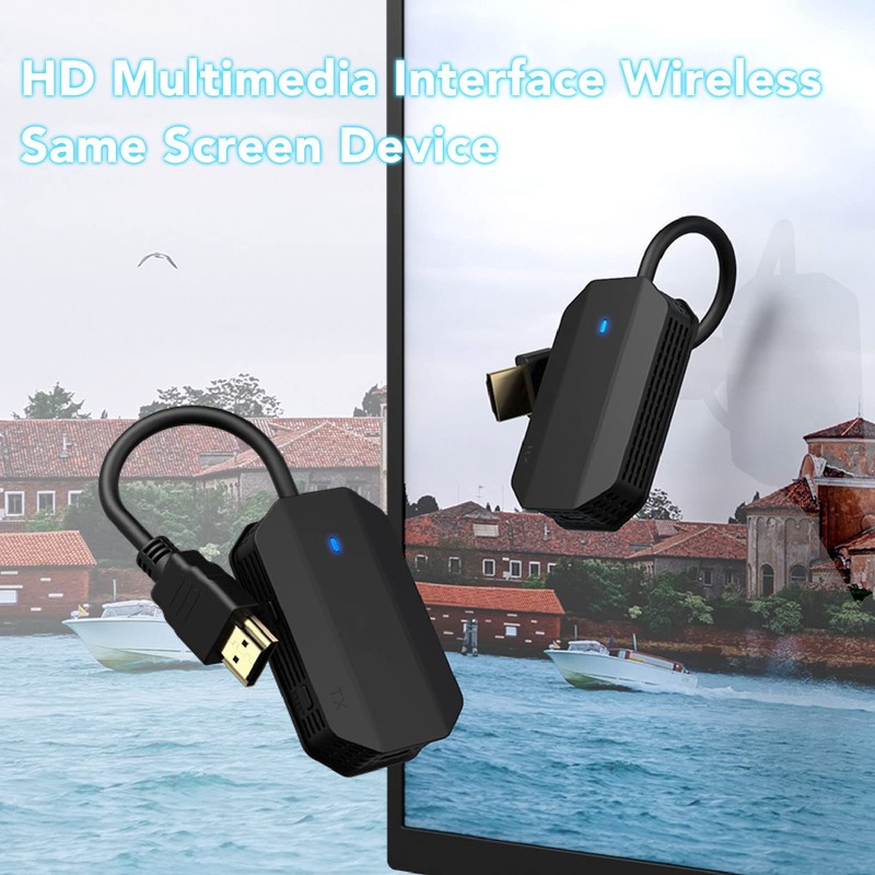 HURRISE Transmisor y Receptor Inalámbrico HDMI, Kit de Extensor inalámbrico,