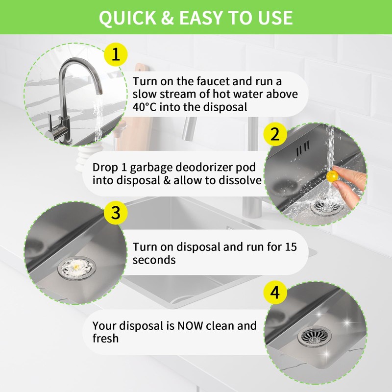 ifbaby Garbage Disposal Cleaner and Deodorizer – Sink Odor Eliminator,