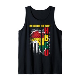 Im Rooting For Every HBCU Black History Africa American Flag Tank Top