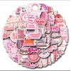 Book Lover Sticker Pack, 60 Pink Aesthetic Decorative Stickers, Romance