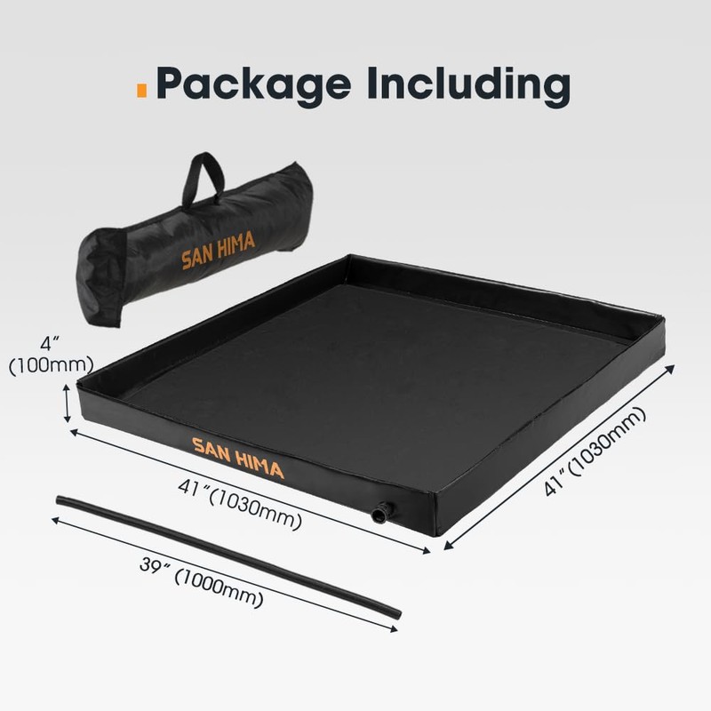 SAN HIMA Portable Shower Pan 41"x41" - Foldable Camping Shower