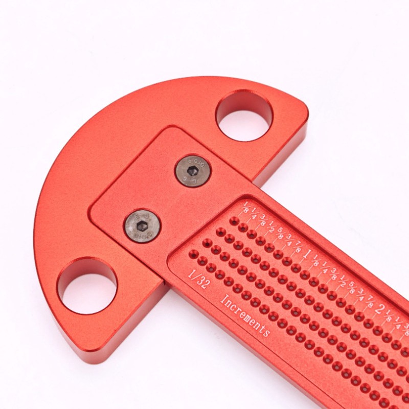 Woodworking Scriber T Square Ruler Hole Positioning Scribing Tool Marking