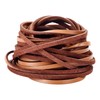TeeLiy 3mm Flat Genuine Leather Cord, Strip Cord Braiding String