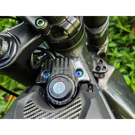 Titanium Surron Carbon Fiber (Real) Ignition Switch Cover Plate for Talaria Sting MX5/ MX4/ MX3