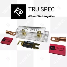 GP Audio Tru Spec ANL Fuse block 500 amp FUSE w/ (2) 1/0 AWG Lugs and red heat shrink