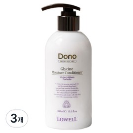 Lowell Dono Glycine Moisture Conditioner, 3 packs, 300ml / 로웰 도노 글라이신 모이스처 컨디셔너, 3개, 300ml