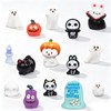 FINGOOO 40 Pcs Halloween Resin Ornament, Halloween Tableware Assorted Pumpkin,
