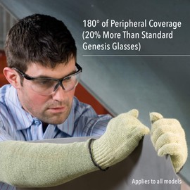 Uvex by Honeywell Genesis XC Safety Glasses, Black Frame with Shade 5.0 Infra-Dura Lens & HydroShield Anti-Fog Coating (S3307HS)