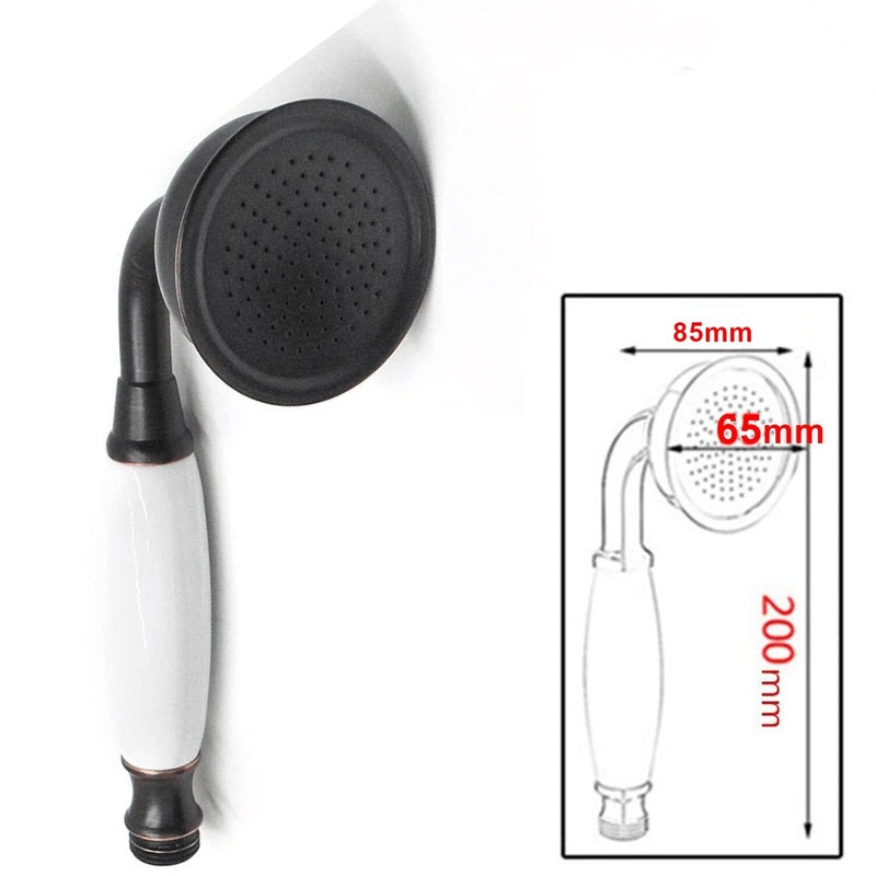 Oil Rubbed Bronze Vintage Telephone Handheld Shower Spray Ceramic Handle