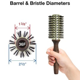 Olivia Garden Ecoceramic Firm Bristles Round Thermal Hair Brush (2 1/2")