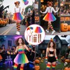 7Pcs Tutu Clown Costume,Tulle Tutu Skirt Y Back Adjustable Elastic