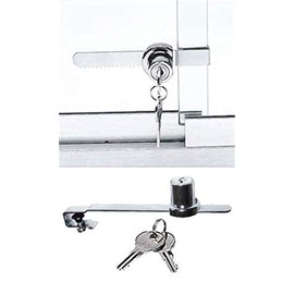 SSWBasics Ratchet Lock with Keys for Display Cases - Two Piece Lock with Key