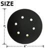 Hook and Loop Sanding Pad, 6-Inch, 6-Hole, for Porter Cable