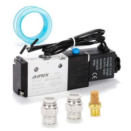 AIRIX 3V210-08 Pneumatic Solenoid Valve AC110V, 2 Position 3 Way, 1/4" NPT, Pilot-Operated Single Coil, Fast Response Electric Air Valve Out Of Line & Quick Connect Fittings