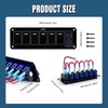 xhtechnology Rocker Switch Panel,6 Gang Aluminum Waterproof Marine Boat Toggle