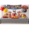 GiftExpress 2-Pack Black & White Checkered Flag Tablecloth Plastic Party