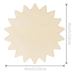 Sun Cutout Unfinished Wood Unfinished Ornaments for Outdoors Summer Decor Christmas Wedding Birthday Party Christmas Thanksgiving Day Decoration 20Pcs