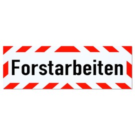 LOHOFOL Magnetic Sign Forestry Work | Magnetic Sign | Various Sizes Available (45 x 15 cm)