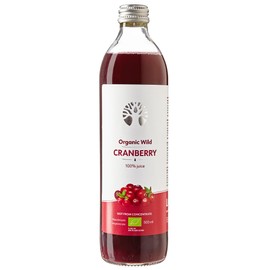 LOOV Wild Cranberry Juice, Organic, 500 ml, 100% from Directly Pressed Organic Fresh Cranberries, Contains Polyphenols, no Sugar Added, no Water Added, Wild-Crafted