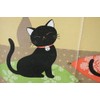 Made in Japan Noren Curtain Tapestry Japanese Black Cats by