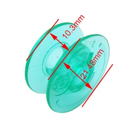 CKPSMS Brand Watercolour Bobbins with Threaded Hole Compatible with Husqvarna Viking # 4123078-GS, 4131825-45, 4125615-45 (25PCS/Box Green Bobbins)