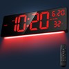 Xflyee 16.5" Large Digital Wall Clock with RGB Night Lights,