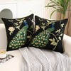 Holibeat Spring Embroidered Birds Tree Throw Pillow Covers Peacock Decorative