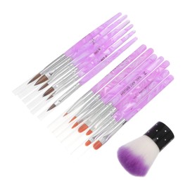 Mikinona Professional Nail Art Brush Set 7 6 Crystal Pens Nail Dust Brush for Diy Manicure