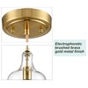 HYDELITE Modern Brushed Gold Pendant Light Fixtures Clear Glass Adjustable