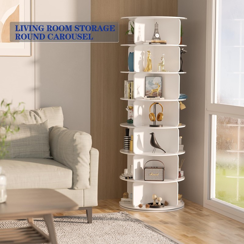 Cushore 7 Tier Rotating Shoe Rack Tower, Free Standing 360°