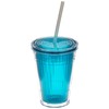 Gimex Blackberry Acrylic Tunbler with lid and straw (Blue)