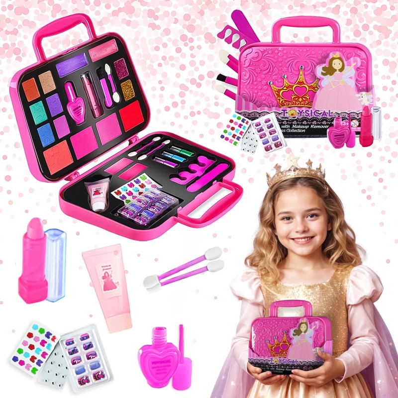 Toysical Princess Kids Makeup Kit for Girl - Real, Non