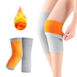 Knee Warming Goods, Knee Warmer Supporter, Cold Protection, Windproof, Improved Model, Set of 2, Fleece Lined, For Autumn and Winter, Breathable, Knee Warm, Prevents Cold, Soft, Comfortable Wear, No