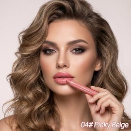 Erinde Lápiz Labial Mate, Lápiz Labial De Larga Duración, A04# | Resistente al Agua, Lápiz Labial Cremoso y Pigmentado, con Punta que no se Pega y Maq