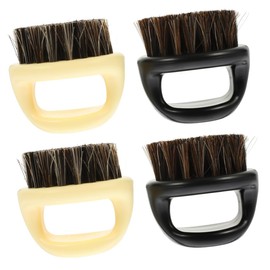 Angoily 4pcs Men Beard Brush Ergonomic Hair Styling Cleaning Brush for Grooming Exfoliating and Reducing Beard Itch Design for Home and Barber Use