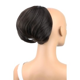 PRETTYSHOP Dutt Haarteil Zopf Haarknoten Hepburn-Dutt Haargummi Hochsteckfrisuren Dunkelbraun HD1